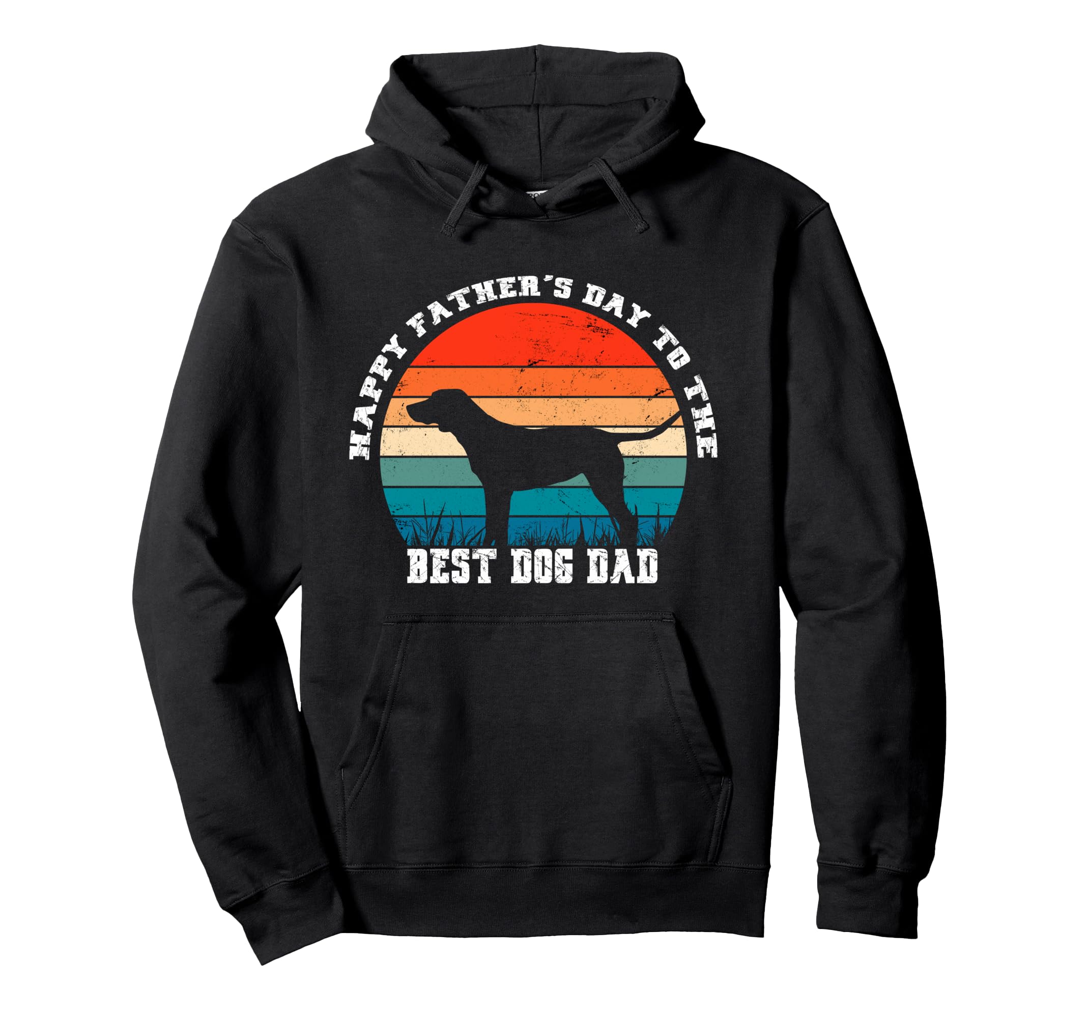 Vintage Happy Father’s Day To The Best Dog Dad Pullover Hoodie
