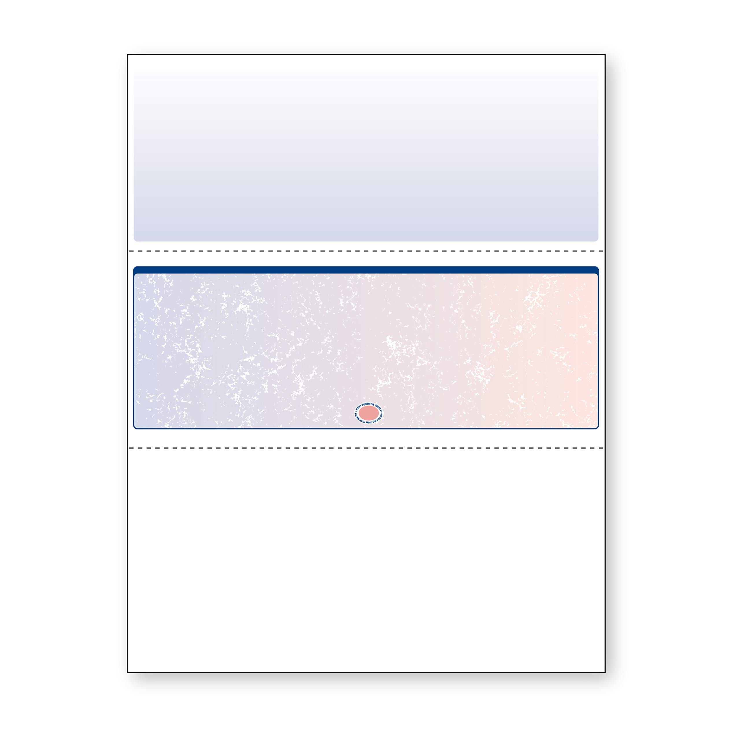 DocuGard Blue/Red Prismatic Middle Check, 8.5 x 11 Inches, 24 lb, 500 Sheets, 1 Check Per Sheet (04534)