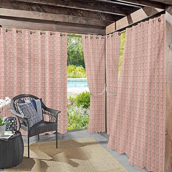 Cortina térmica floral para ventana para cortinas de jardín, porche