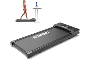 Walking Pad Treadmill Under Desk Treadmill for Home Office, DAEYEGIM 2 in 1 Portable Walking Treadmill with Remote Control, Walking Jogging Machine in LED Display