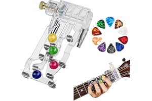 SONGBEAT Guitar Chord Presser Guitar Chord Helper Guitar Finger Trainer with 10 Guitar Picks Beginner Guitar Learning Aid Tools Gifts For Guitar Players Adults (B)
