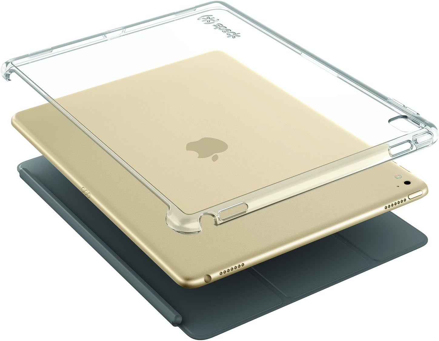Speck Smart Shell Plus Protective Hardshell Case for 9.7 Inch iPad Pro Plus - Clear,77644-5085