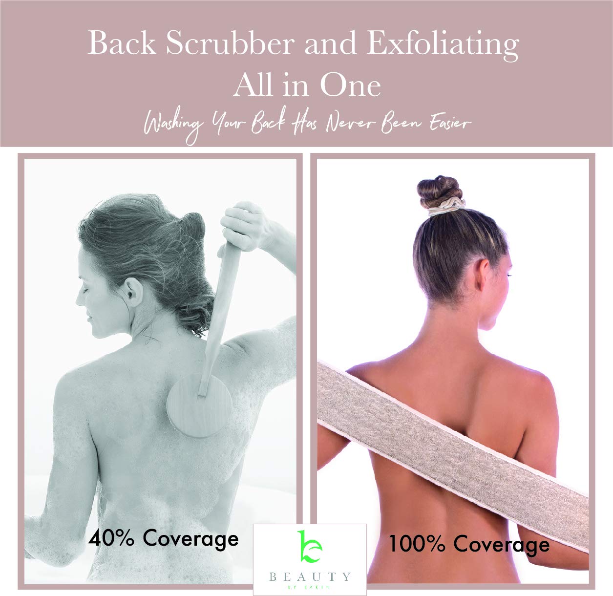 Back Scrubber for Shower - Body Exfoliator & Loofah Back Scrubber Helps Back Acne & Bacne, Back Washer for Shower, Body Scrubbers For Use In Shower to Exfoliate and Cleanse Skin : Beauty