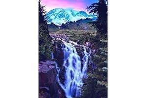 SIDENUO DIY 5D Waterfall Diamond art Round Drill Art Kit for Adults Beginner, Falls Arts Craft Paint,Alpine HD Paintings Kits for Home Wall Art Decor 11.8 x15.75 inch(MS9933)