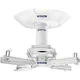 QualGear Pro-AV QG-KIT-CA-3IN-W Projector Mount Kit Accessory Single Joist Ceiling Adapter, 3" 1.5", White