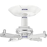 QualGear Pro-AV QG-KIT-CA-3IN-W Projector Mount Kit Accessory Single Joist Ceiling Adapter, 3" 1.5", White