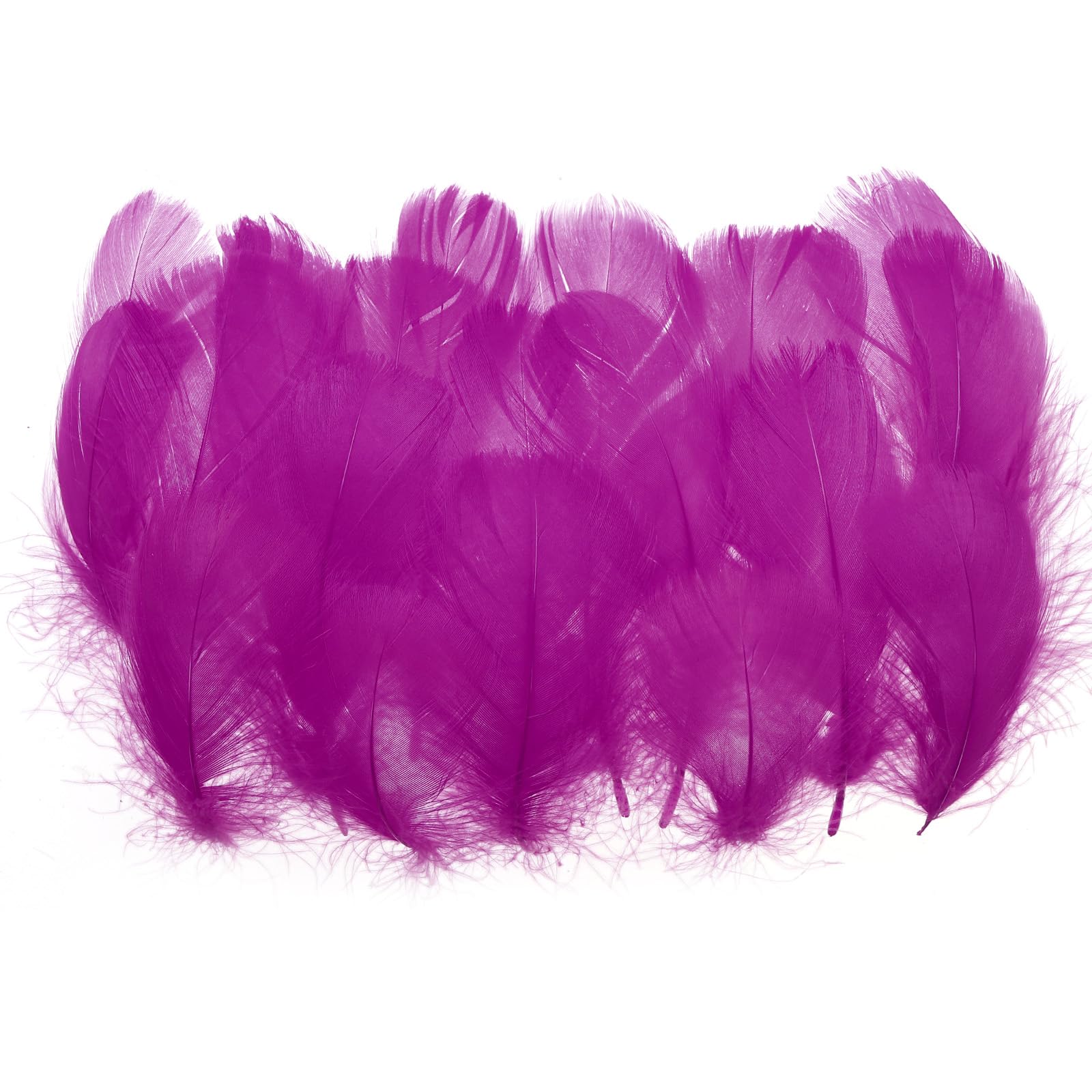 PATIKIL Colorful Feathers 3-5inch, 300pcs Goose Feathers Bulk for Crafts DIY, Wedding Home Party Decorations Dream Catcher, Fuchsia