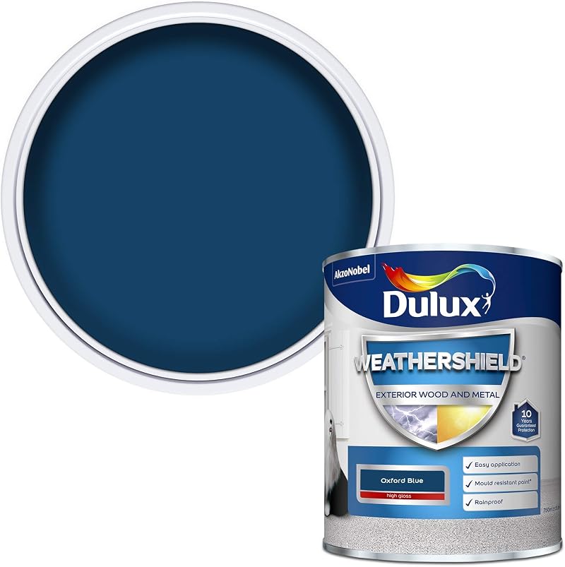 Dulux Weathershield Exterior High Gloss Paint 750 ml Oxford Blue