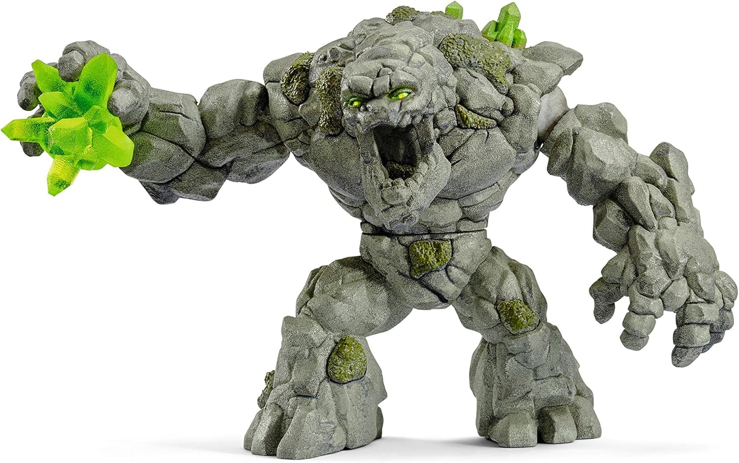 Schleich Eldrador Creatures - 8" Stone Monster Toy with Crystal Set - Cool Movable Monster Action Figure for Boys and Girls - Fantasy Giant Rock Beast Figurine - Fun Scary Toys - Kids Ages 7+ | 70141