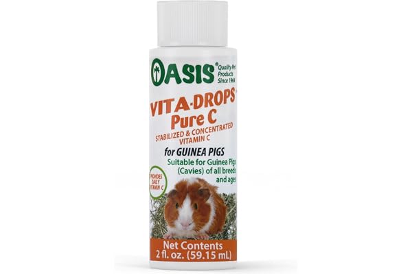 OASIS #80254 Vita Drops-Pure C for Guinea Pig, 2-Ounce, Packaging may vary