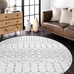 Lahome Moroccan Round Area Rug - 5Ft Machine