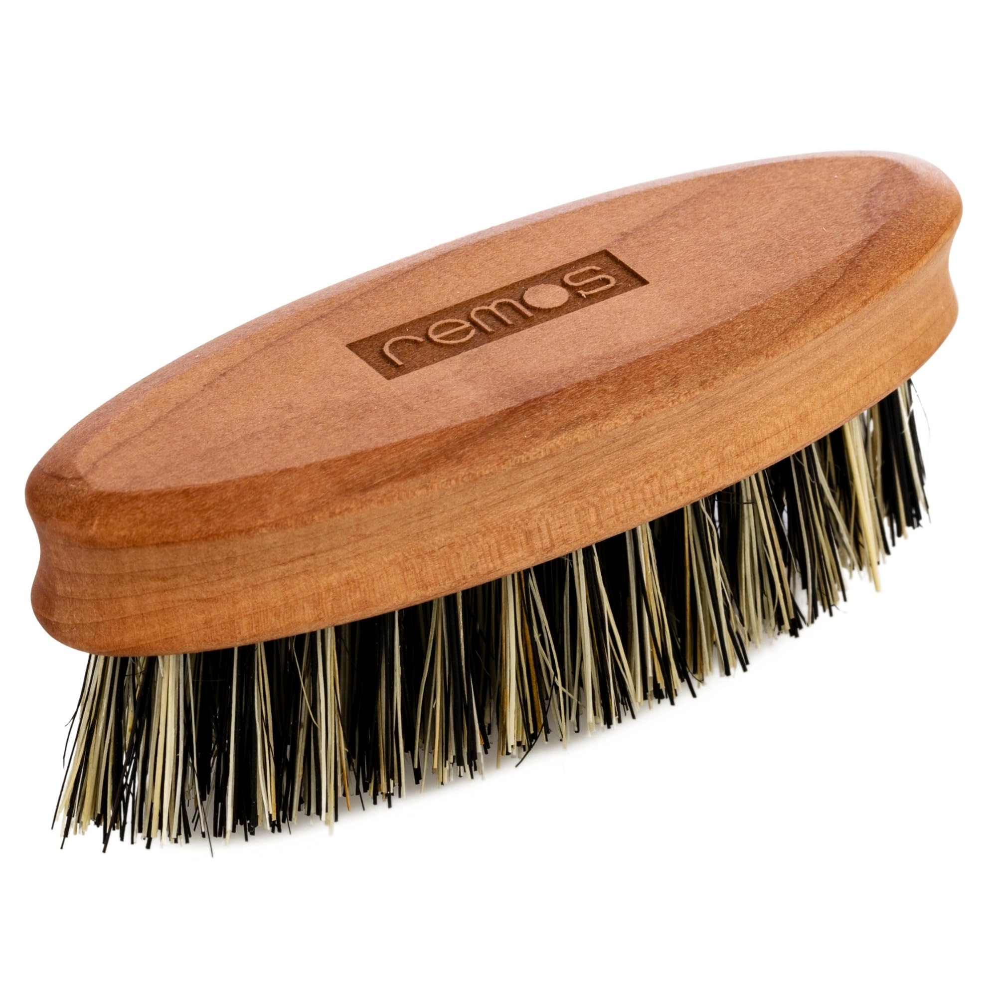 REMOS Beard Brush with Vegan Plant Fibre Made of Local Pear Wood