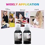 JoyPrinting 102 Ink Bottle Replacement for Epson EcoTank 2-Pack Black 127ml view 8