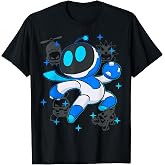 Astrobot PlayStation's Astro Bot Fighting Enemies in Space T-Shirt