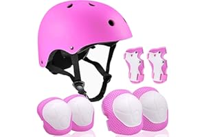 ZLEIOUY Adjustable Helmet for Ages 3-16 Kids Toddler Boys Girls Youth,Protective Gear with Elbow Knee Wrist Pads for Multi-Sports Skateboarding Bike Riding Scooter Inline skatings Longboard Roller Skate