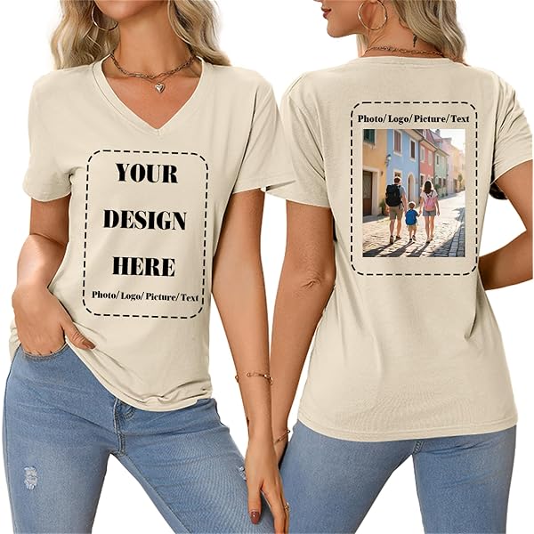 Custom Text T-Shirt – Add Your Own Message, 100% Cotton, Printed In USA (Pink, Small) - View #12