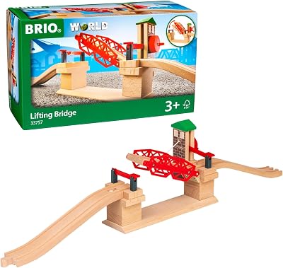 BRIO World Lifting Bridge Wooden Train Set Add On 66.5 x 10.2 x 15.1 cm