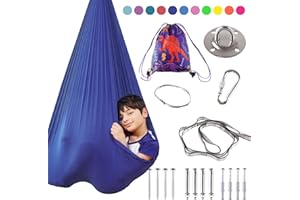 PADIMAT Indoor Therapy Sensory Swing for Kids, Special Needs Joy Cuddle Ceiling Snuggle Swings, Outdoor Room Adjustable Fabric Hammock for Children Child Teens Autism, ADHD, Aspergers, Sensory Integration