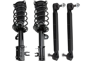 TRQ Front Suspension Kit Complete Strut & Coil Spring Assembly Sway Bar Stabilizer Link Compatible with 2015-2018 Jeep Renegade