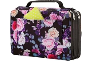 Lbxgap 68 Slots Large Capacity Marker Case Lipstick Organizer with Handy Wrap Portable Multilayer Holder for Prismacolor Marker, Touch Spectrum Noir Paint Sharpie Marker