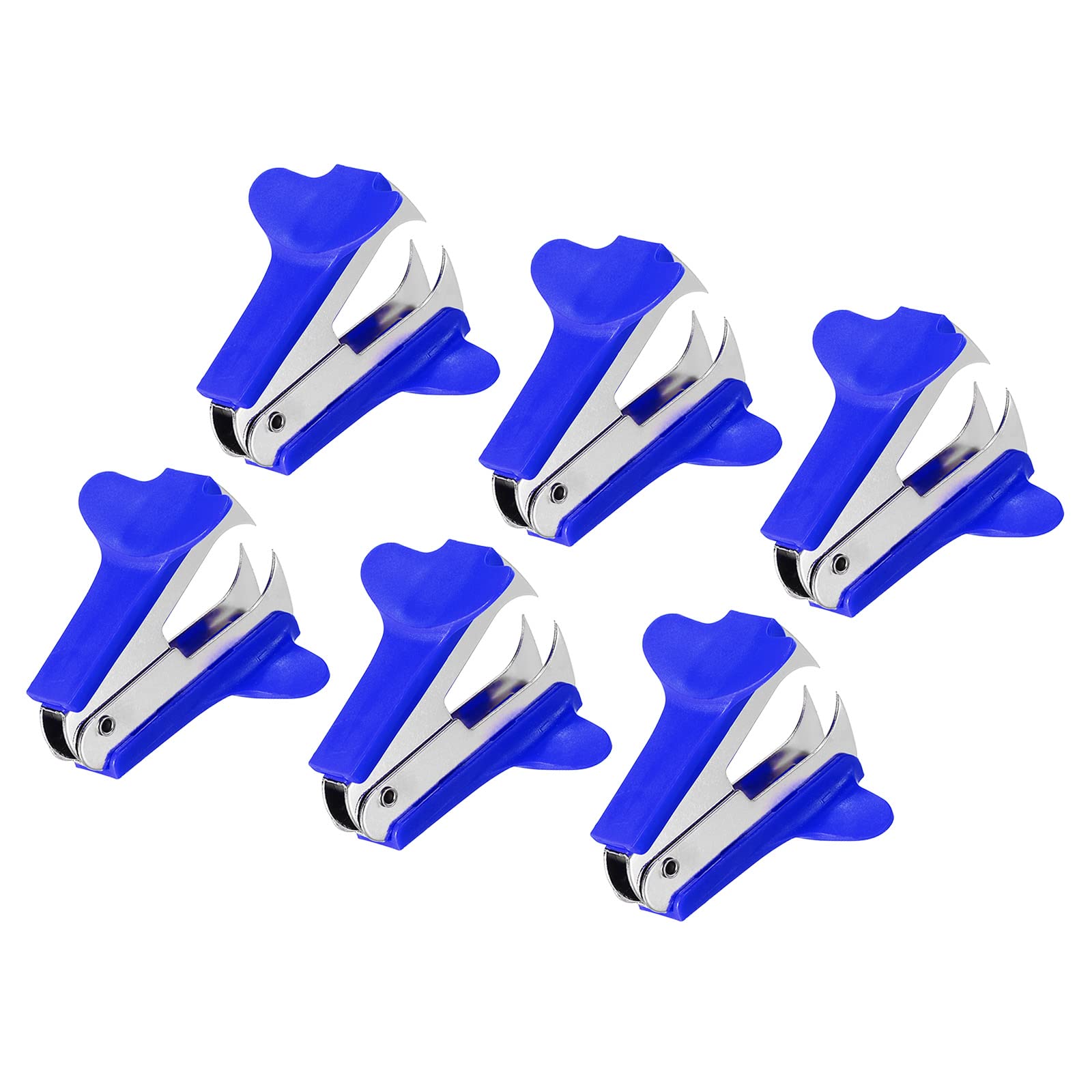 YOKIVE 6 Pcs Staple Remover, Mini Puller Steel Jaw | Staples Removal Great for Office Home Desktop (Blue)