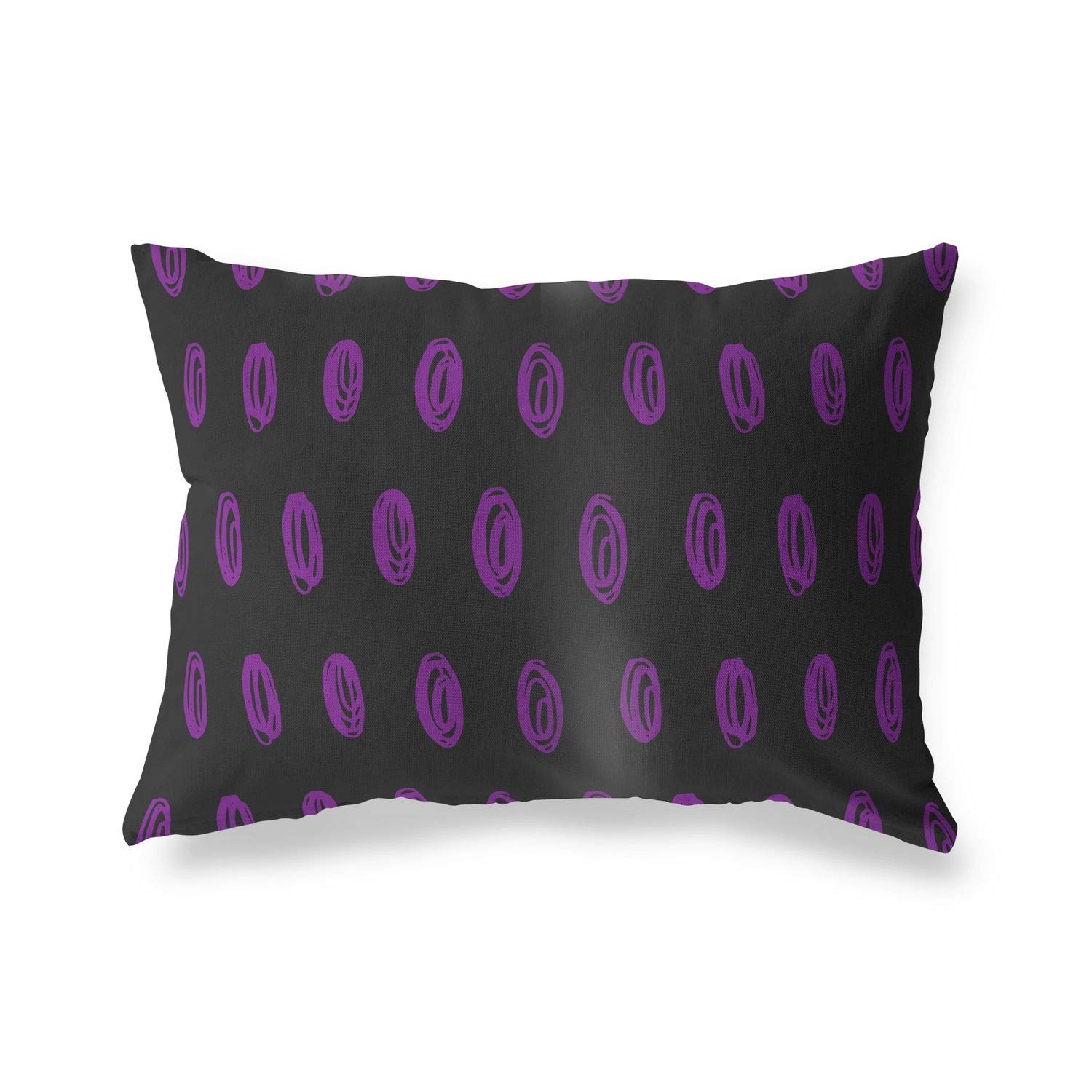 BonaMaison Decorative Cushion Cover, Purple-Black Throw Pillow Covers, Home Decorative Pillowcases for Livingroom, Sofa, Bedroom, Size: 45X60 Cm - Designed and Manufactured in Turkey