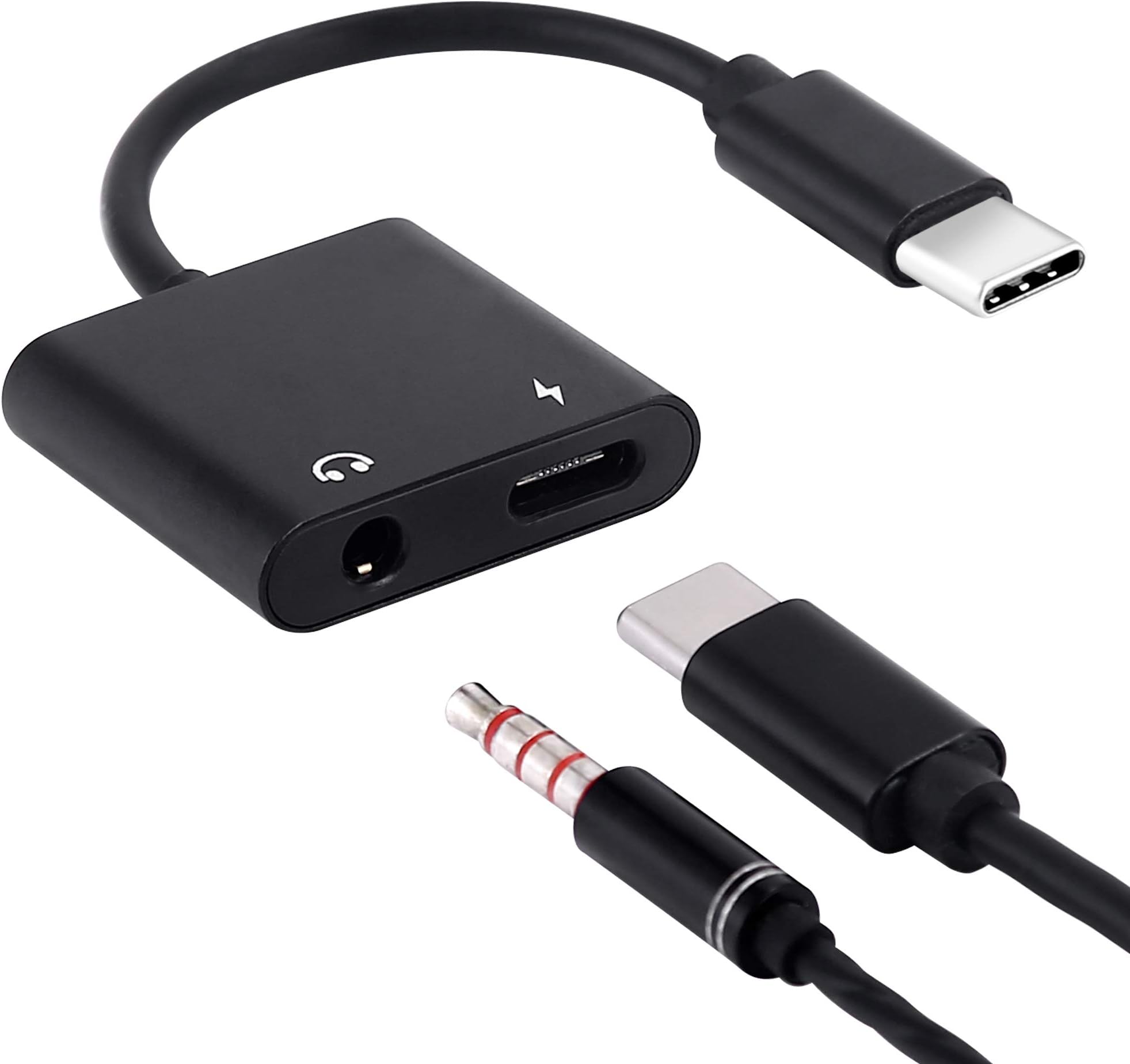 USB C to 3.5mm Headset Adapter,Android Type-C Headphone Adapter USB C Splitter Audio Adapter,Compatible with iPad Pro,Huawei P20/P30/P40 Pro,Xiaomi etc.