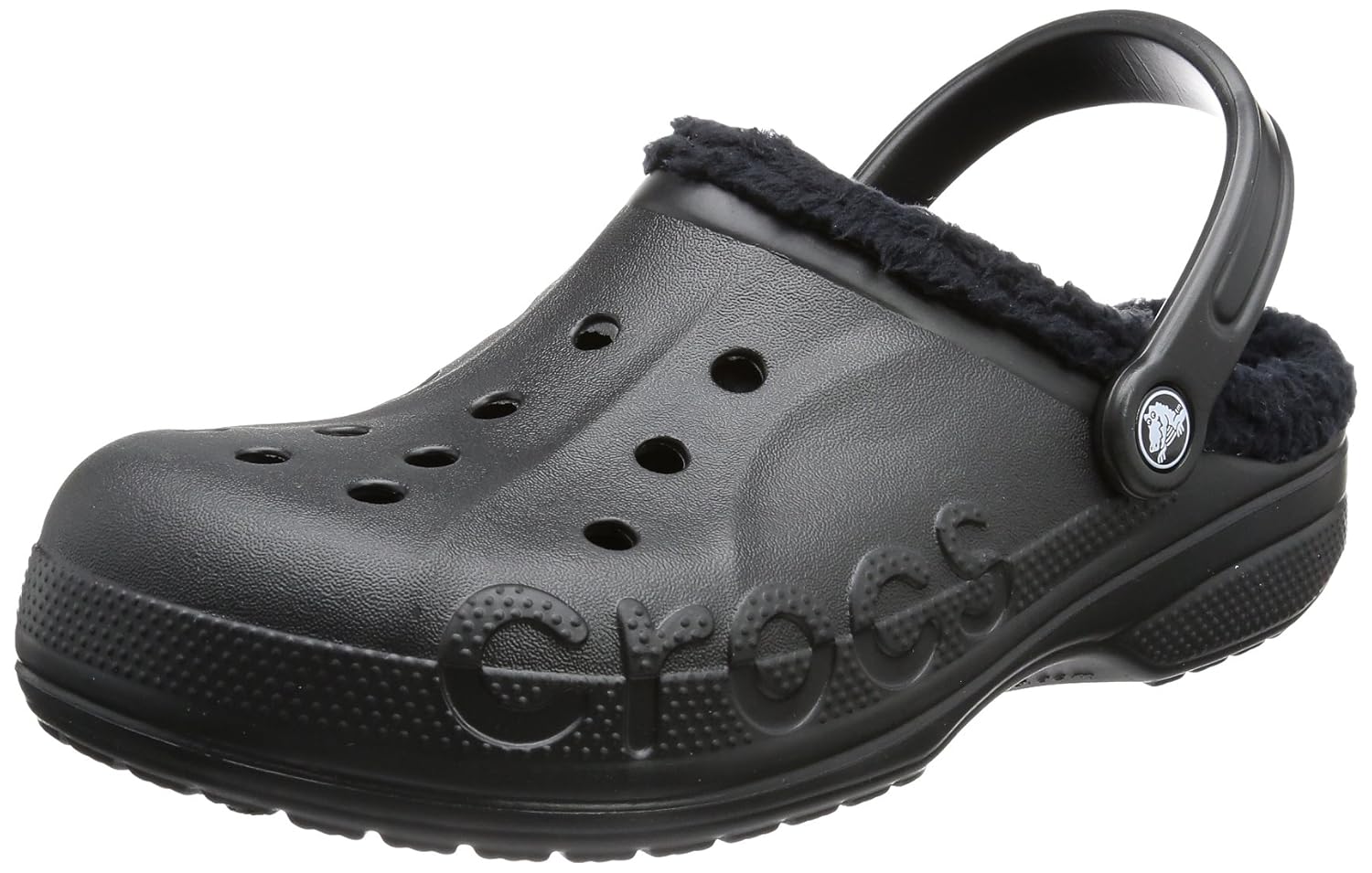 black lined crocs