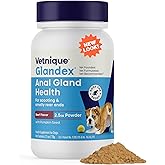 Vetnique Glandex Dog Fiber Supplement Powder Anal Gland Health with Pumpkin, Digestive Enzymes & Probiotics, Vet Recommended (Regular or Advanced Strength) - Boot The Scoot (2.5oz Powder, Beef Liver)