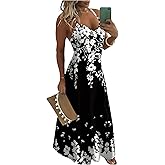 Floerns Women's Floral Print Sleeveless Cami Dress Cocktail Party Maxi Dresses