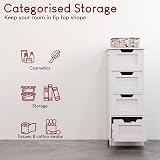 Bath Vida Freestanding White 4-Drawer Bathroom Floor Cabinet 30x30x81cm view 5