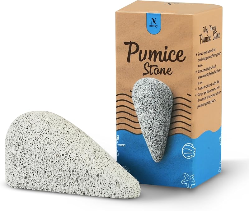 Nimxy Natural Pumice Stone Feet Hands Callus Dead Hard Skin Remover Grey