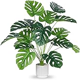 ELTNEGSA 28" Fake Plants Large Artificial Plants Indoor Tall Faux Monstera Plant for Home Office Living Room Garden Decor
