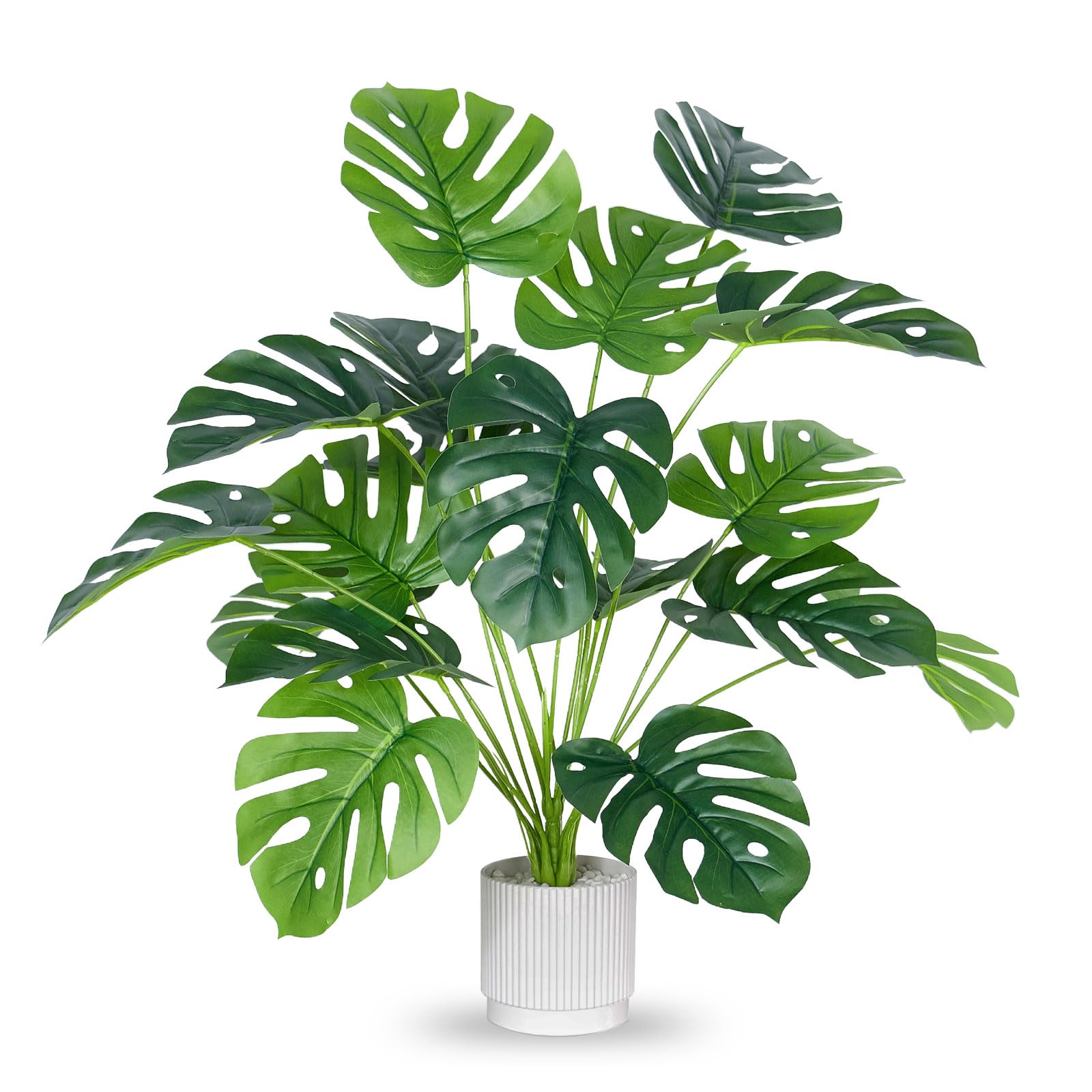 Photo 1 of ELTNEGSA 28" Fake Plants Large Artificial Plants Indoor Tall Faux Monstera Plant for Home Office Living Room Garden Decor
