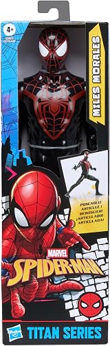 Spider-Man Miles Morales Titan Series 30 cm Action Figure Hasbro Black/Red 12 in view 3