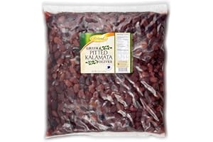 Roland Foods Whole Pitted Kalamata Olives From Greece, Specialty Imported Food, 5 Pound, Pack of 1