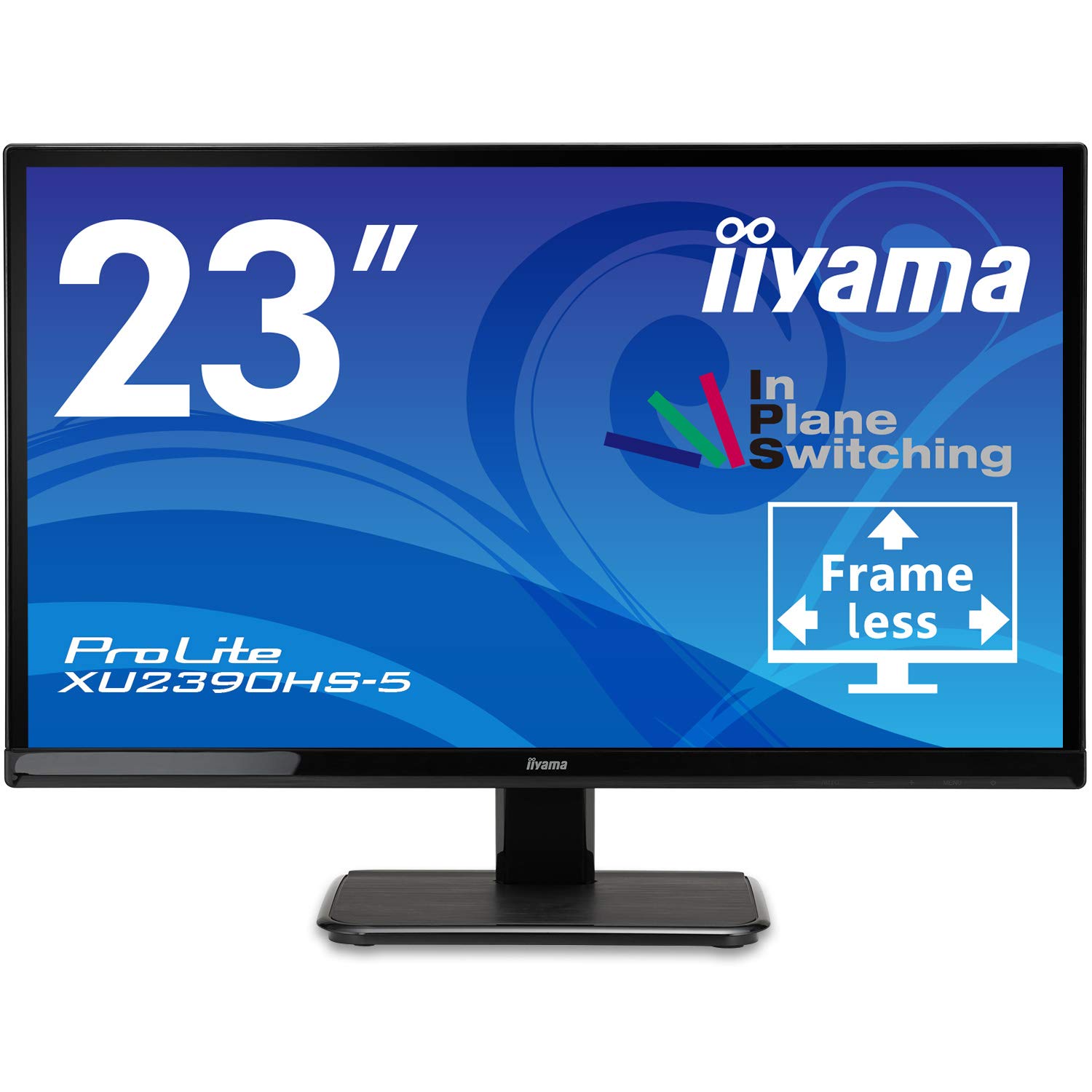 iiyama モニター ディスプレイ 23インチ フルHD AH-IPS方式 フレームレス HDMI DVI-D D-Sub 全ケーブル付 3年保証 国内サポート XU2390HS-B5商品画像