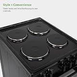 Willow WE50TSB 62L Freestanding Electric Cooker 50cm Twin Cavity Black view 5