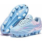 Soccer Cleats for Toddler and Little Kids, FG Lace Up Soccer Shoes, Firm Ground Outsoles for Artificial Turf, 3 Colors