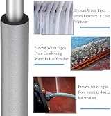 MObyat Fireproof Foam Pipe Insulation Embossed Aluminum Foil Wrap Tubing 20/30mm view 6