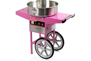 VIVO Pink Electric Commercial Cotton Candy Machine, Candy Floss Maker with Cart (CANDY-V002)