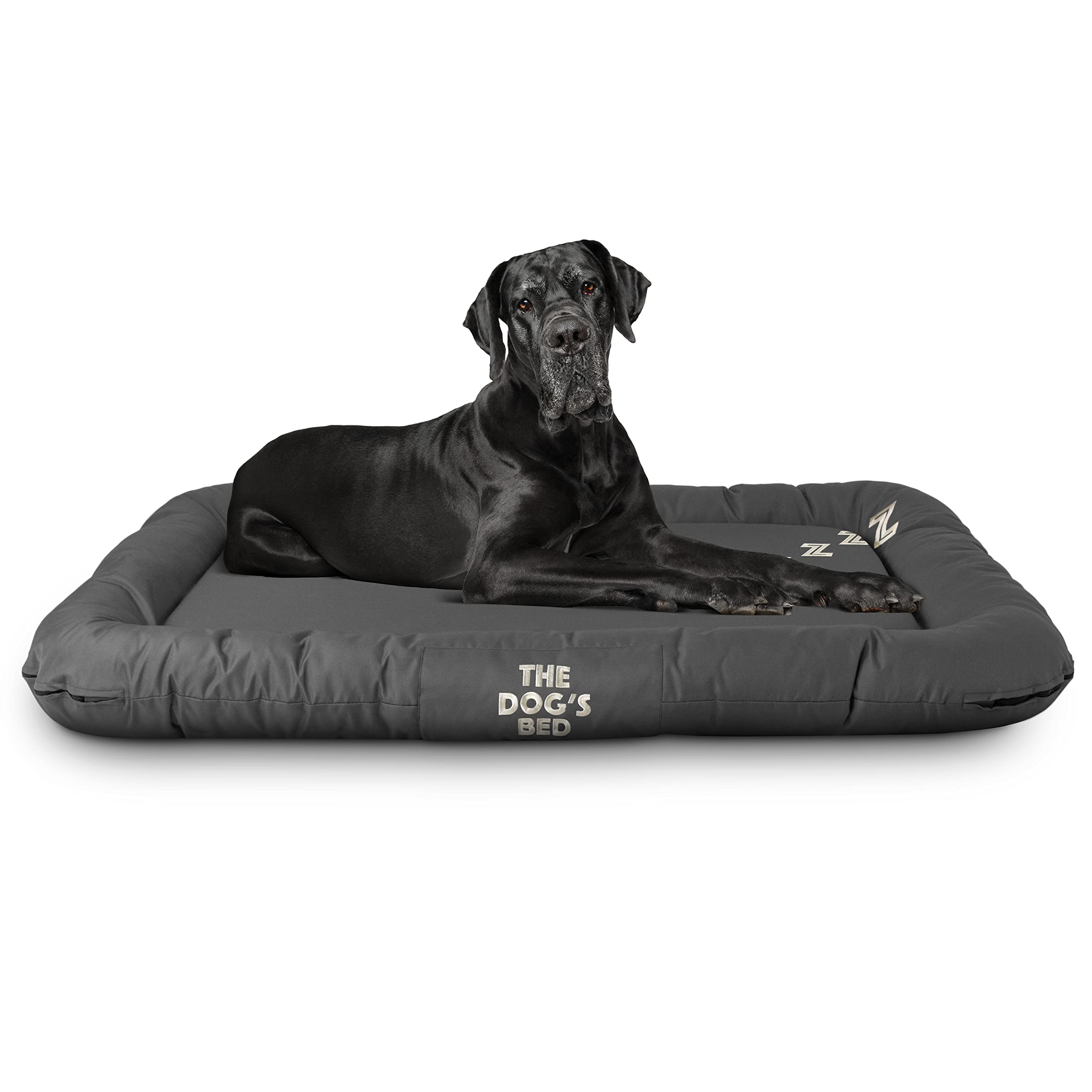 The Dog’s Bed – Supportive Dog Bed with Raised Sides, Grey, XXL