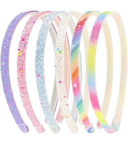 Amazon.com: Tihebax 6Pcs Headbands for girls Women Glitter  display picture 1