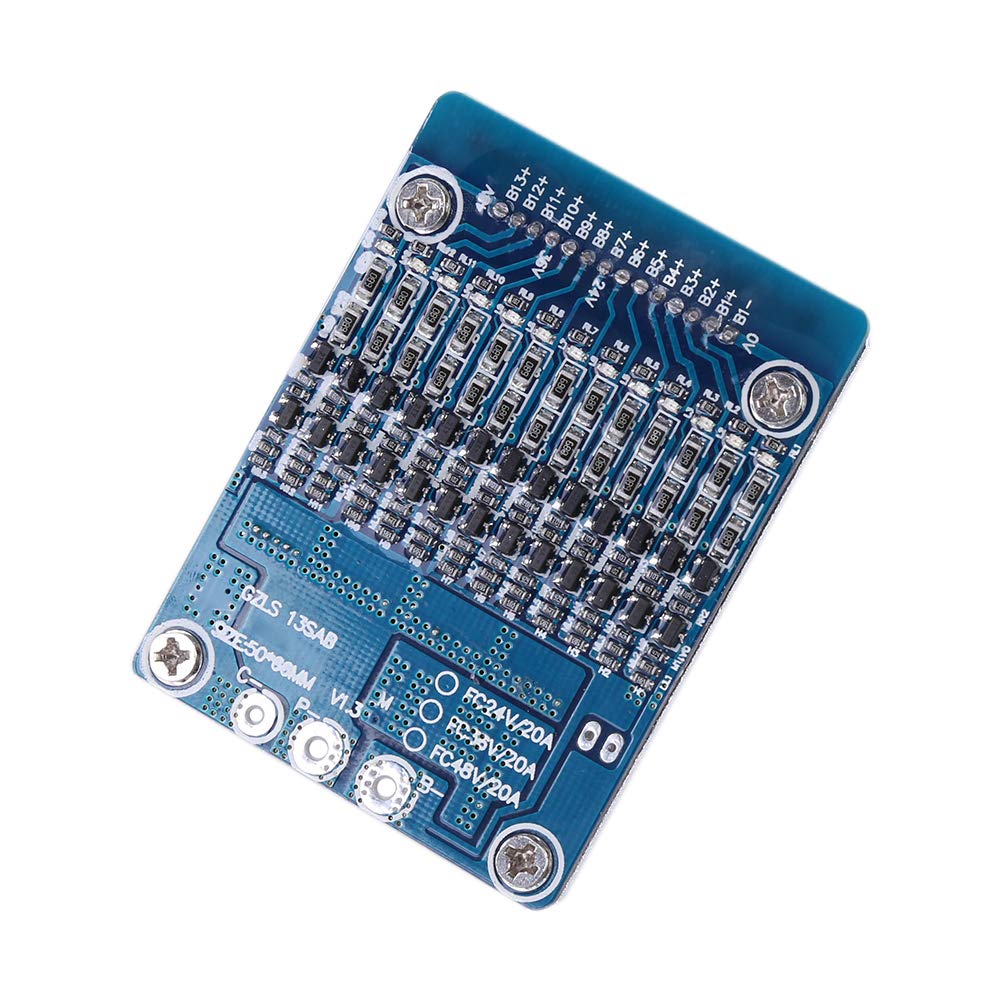 13S 48V 20A Li-ion Cell 18650 Battery Protection Board BMS PCB Protection Board With Balance Function for 13 Series Cell Li-ion Batteries - Image 3
