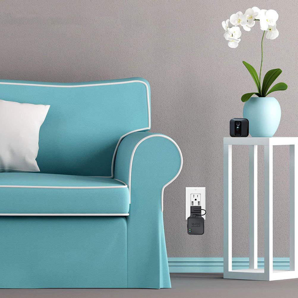 Outlet Wall Mount for Blink Sync Module, Gresur Simple Mounting Bracket Holder for Blink XT2/XT Unique Designed Outdoor and Indoor Security Camera Mount with Short Cable (1-Pack)