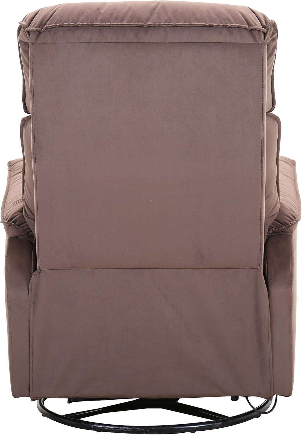  Brand – Ravenna Home Pull Recliner with 360 Rotating Swivel Glider, Living Room Chair, 39.4"W, Brown: Furniture & Decor