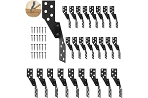 XIHUWZ 30 Pcs Hurricane Tie,Strong tie Brackets with Black Powder-Coated,Hurricane Straps Trusses/Rafters Ties