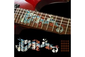 INLAYSTICKERS Fretboard Markers Inlay Stickers Decals for Guitars - Dragon - Whire Pearl