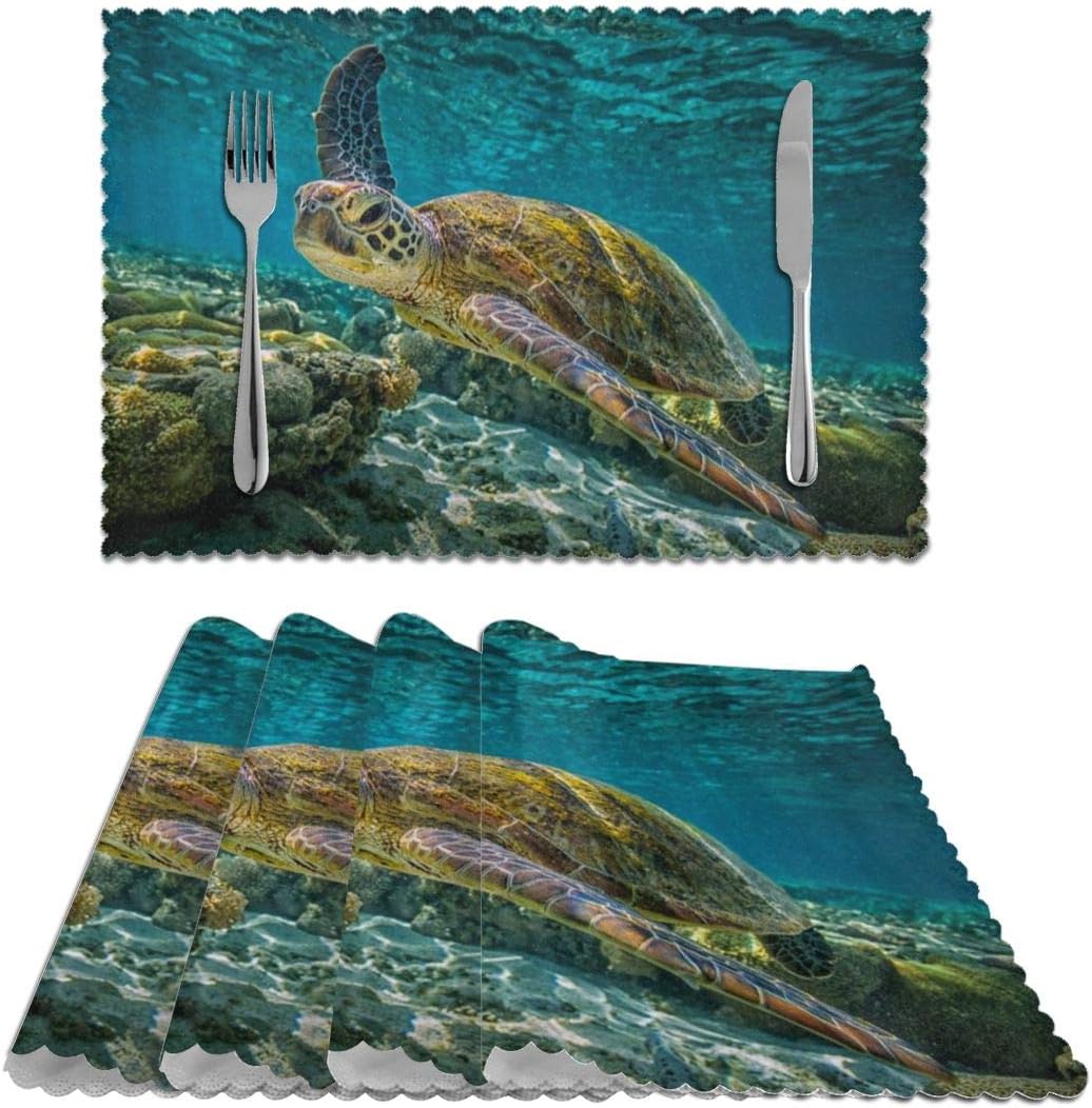 Aieefun Blue Sea Turtle Underwater Aquatic Animals Turtles