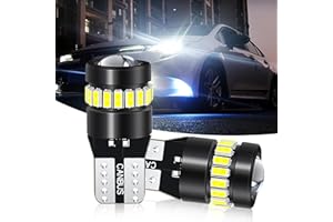 Fogfar 2 PCS Car Led Outline Light, 12-18V Super Bright LED Bulbs, T10 Wide Light, for Side Marker Cargo High Mount 3rd Brake Lights (White)
